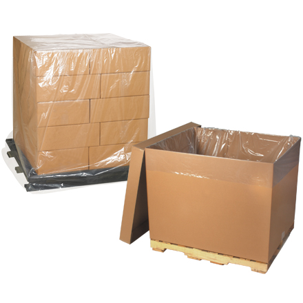 48 x 48 x 96" - 4 Mil Clear Pallet Covers