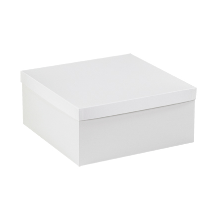 14 x 14 x 6" White Deluxe Gift Box Bottoms