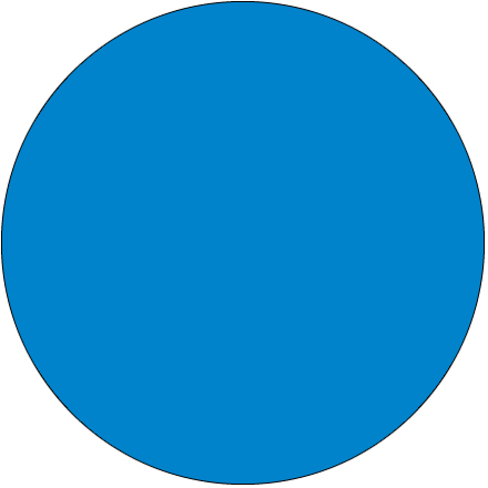 1" Circles - Blue Removable Labels