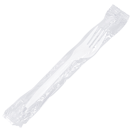 Individually Wrapped White Plastic Forks