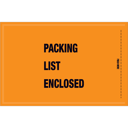 5 <span class='fraction'>1/4</span> x 8" - Mil-Spec "Packing List Enclosed" Envelopes