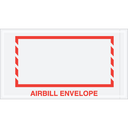 5 <span class='fraction'>1/2</span> x 10" Red Border "Airbill Envelope" Document Envelopes