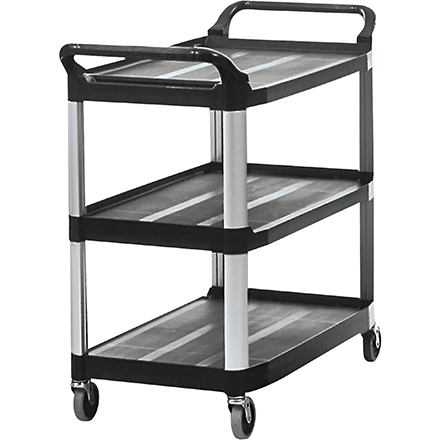 Rubbermaid<span class='rtm'>®</span> Service Cart - 41 x 20 x 38", Black