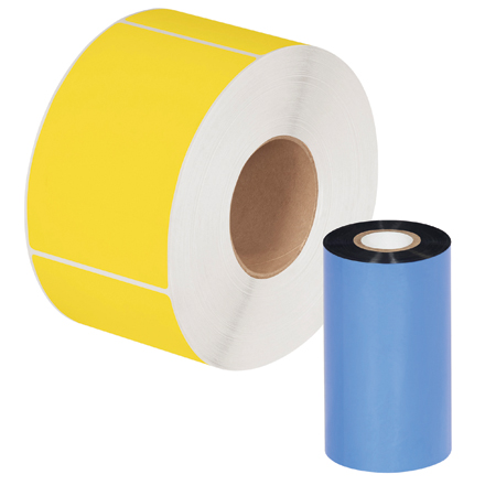 4.33" x 984' Black Thermal Transfer Ribbons - Wax/Resin